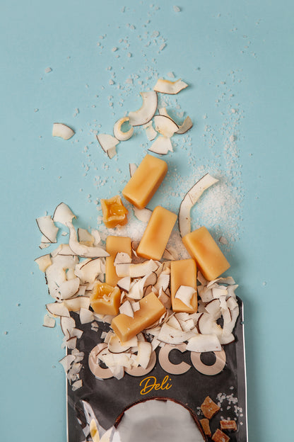 Coconut Crisps Coco Deli With Vanilla And Salted Caramel, 30 gr.