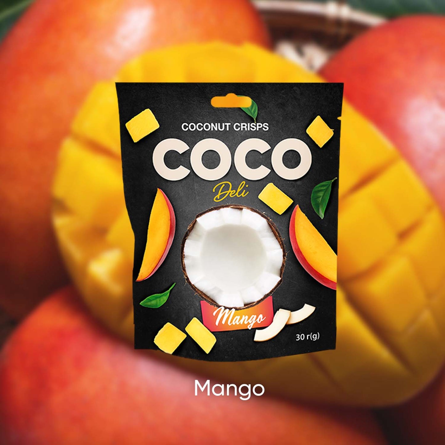 Coconut Crisps Coco Deli With Mango, 30 gr.